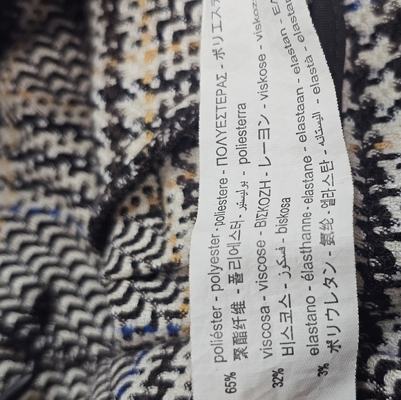 Zara Black and Cream Plaid High Waist Shorts - Picture 5 of 14